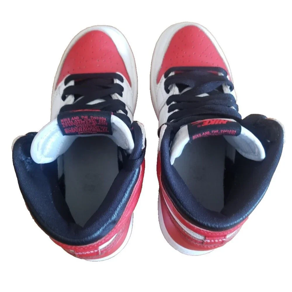 Nike Air Jordan 1 Mid Gym Red White Black 575441-161 Youth Size 4